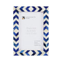 Picture Frame Taj Pattern Collection Bone Inlay Blue 4 Sizes