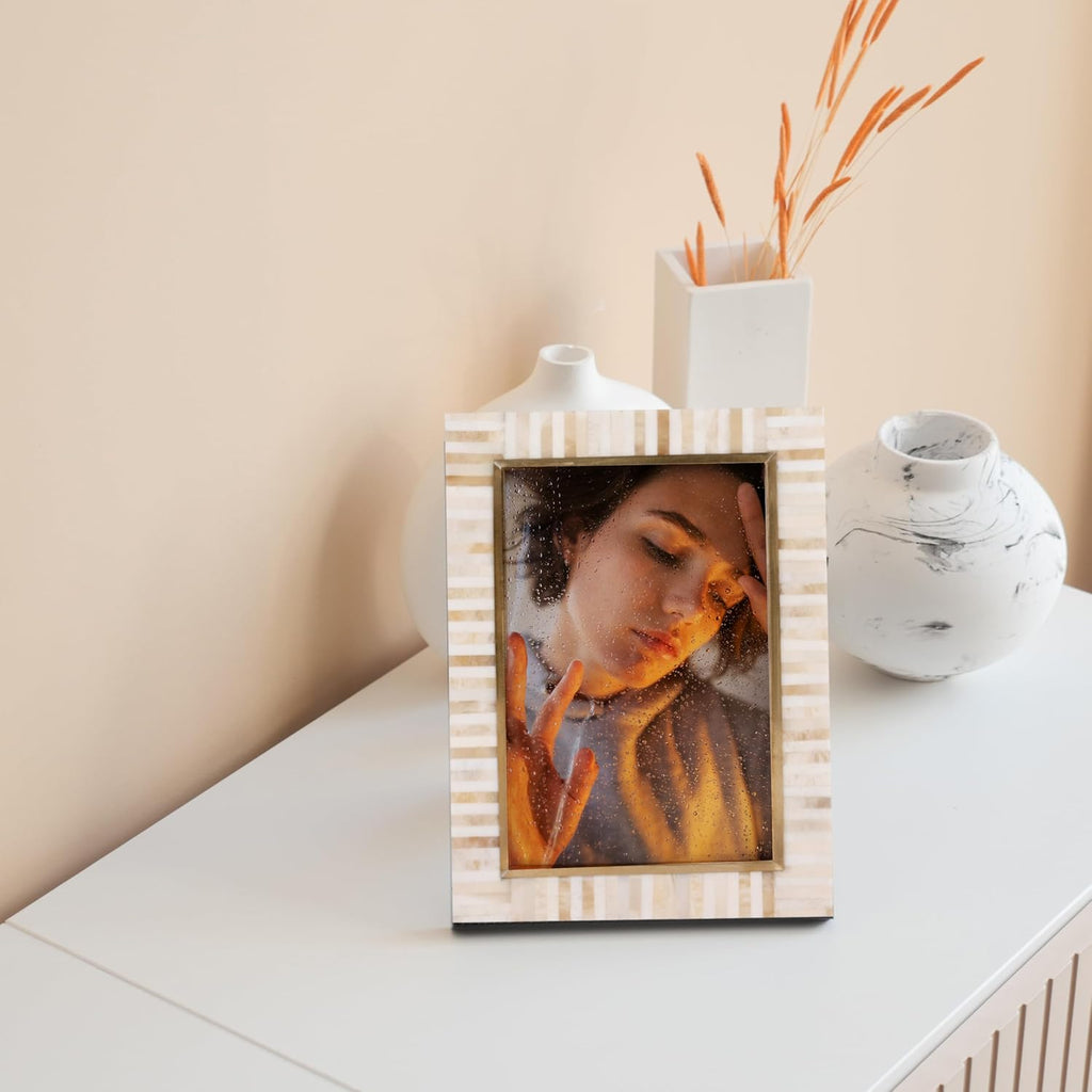 Photo Frame Halo Keys Collection Bone Inlay & Resin Multi-Color – 4x6, 5x7 & 8x10"
