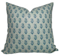 Rajmata Tonal Pillow Cover in Blue/Blue, Peter Dunham Textiles