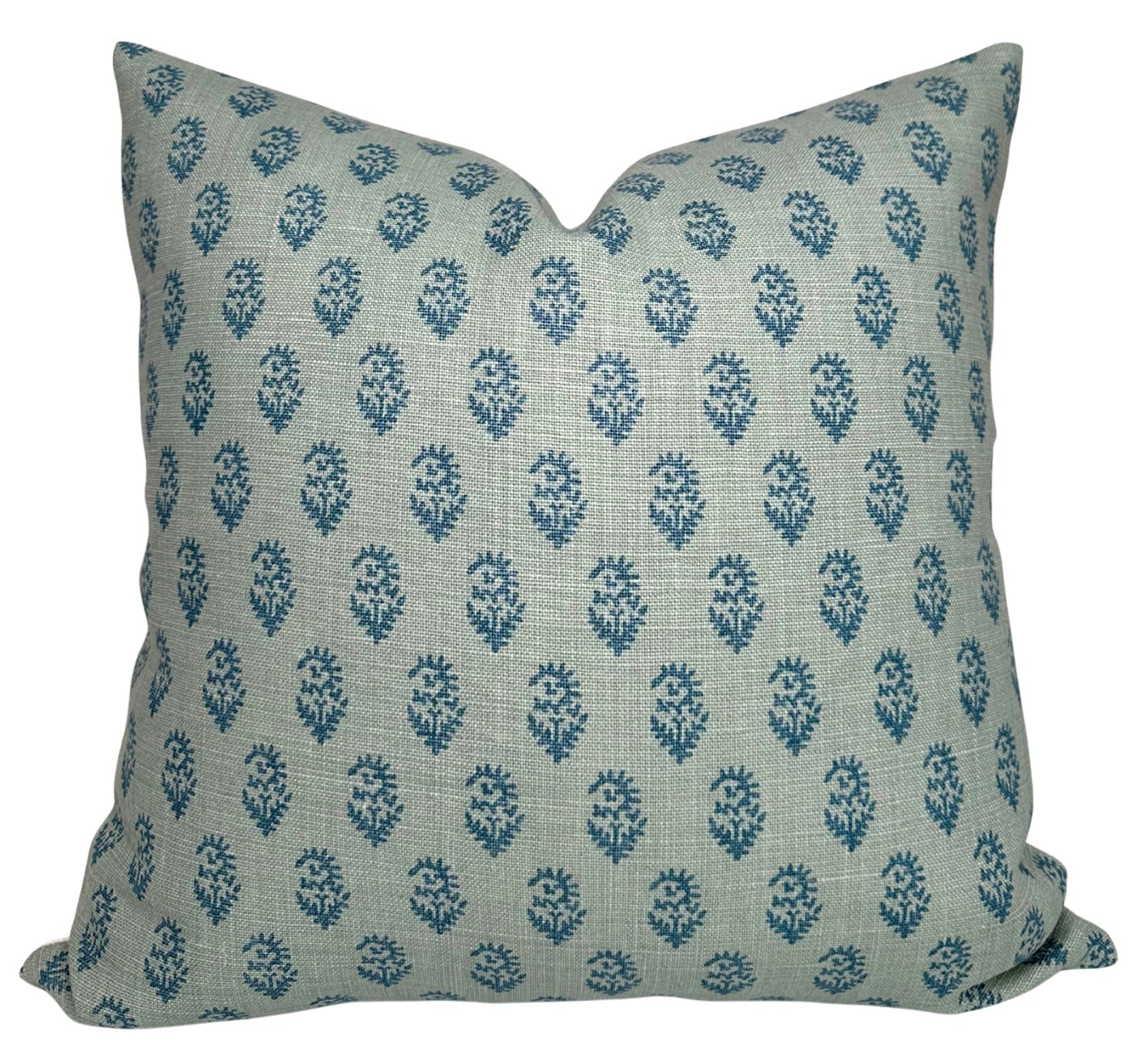 Rajmata Tonal Pillow Cover in Blue/Blue, Peter Dunham Textiles