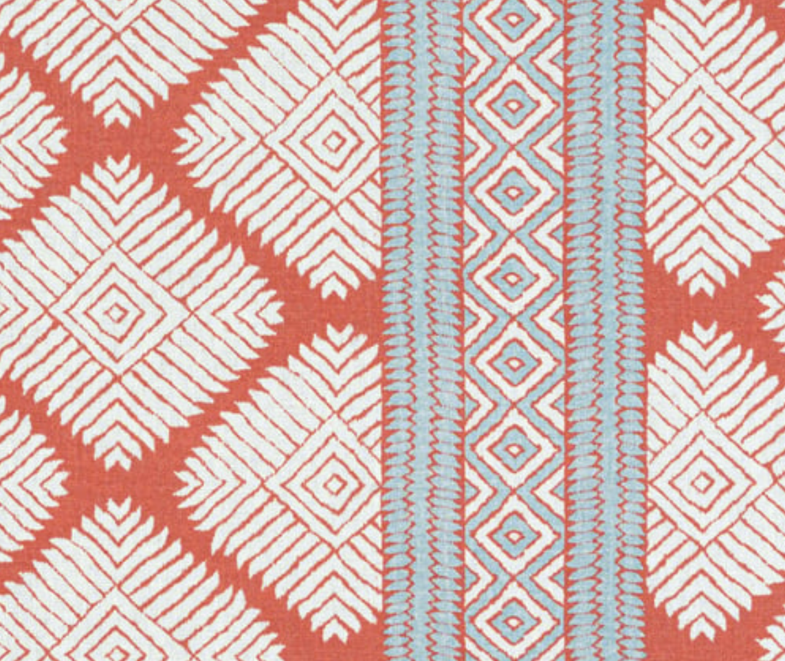 Austin Pillow Cover in Coral, Thibaut Pillows