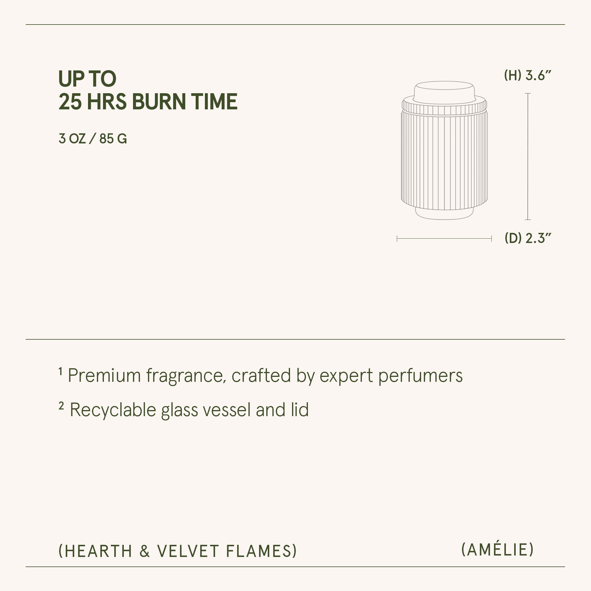 Amélie – Hearth & Velvet Flames 3oz Candle