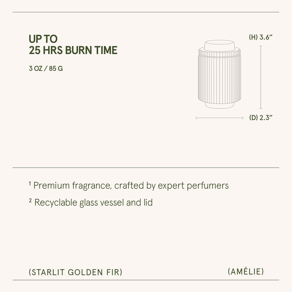 Amélie – Starlit Golden Fir 3oz Candle
