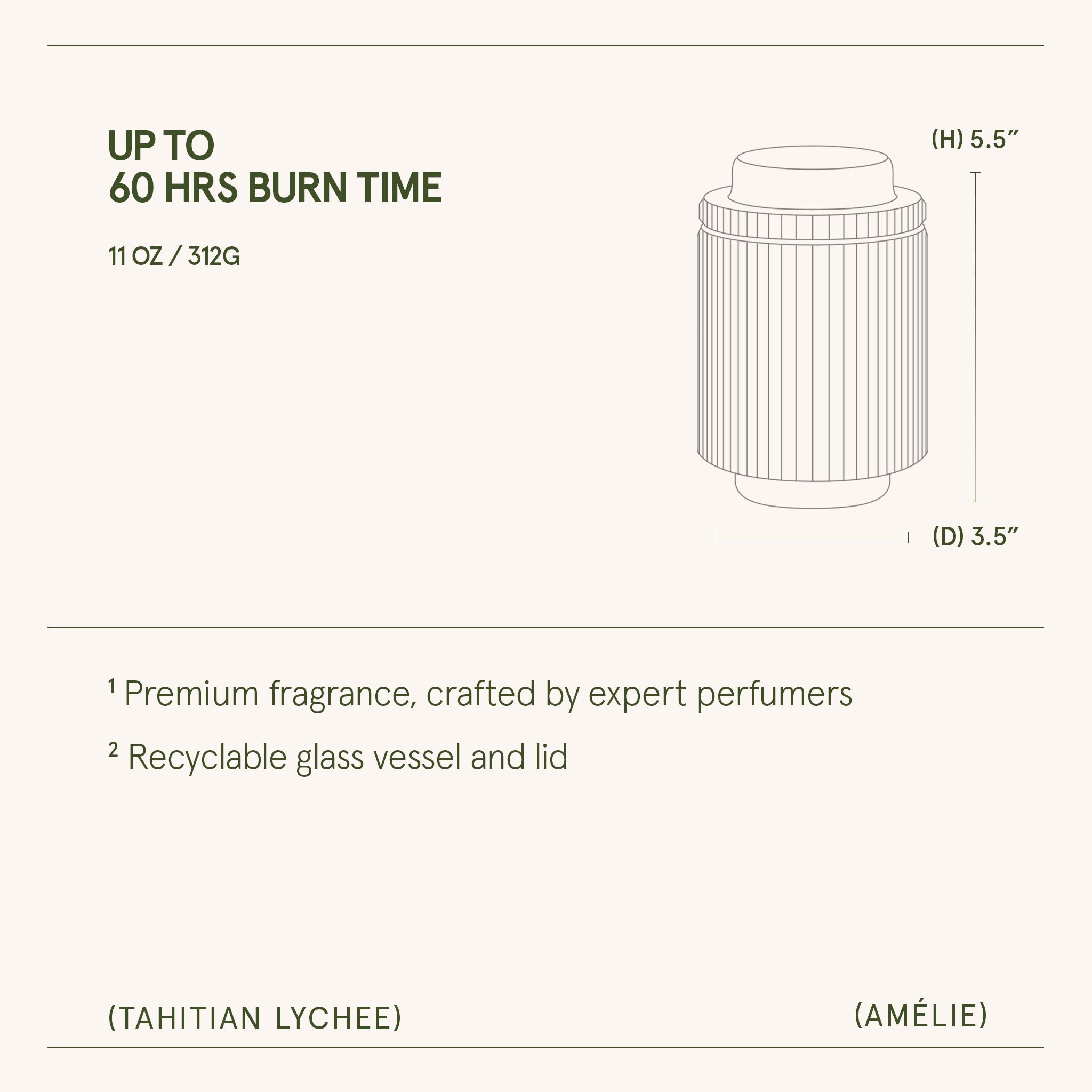 Amélie – Tahitian Lychee Candle