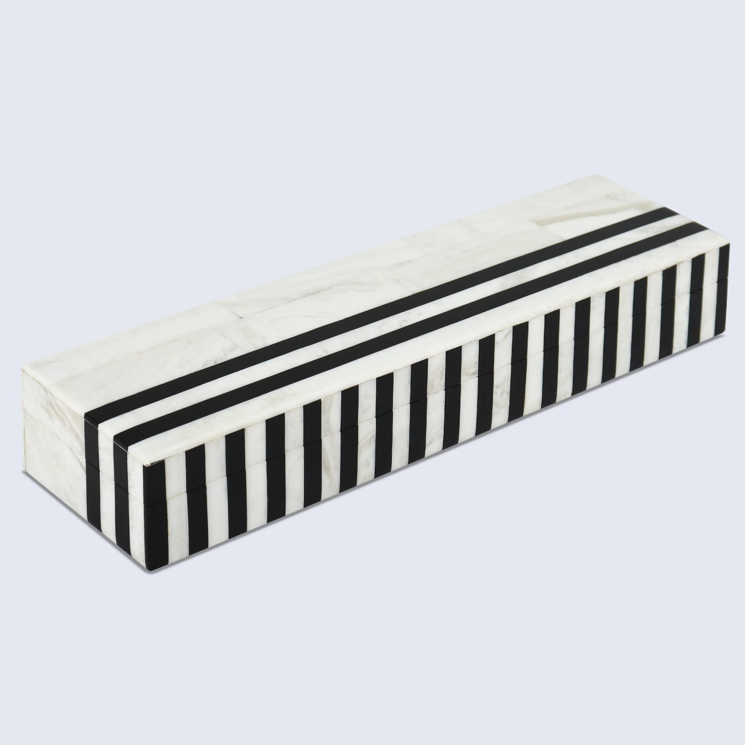 Black White Resin Inlay Decorative Storage Box – Mono Lead Collection (7 Sizes)
