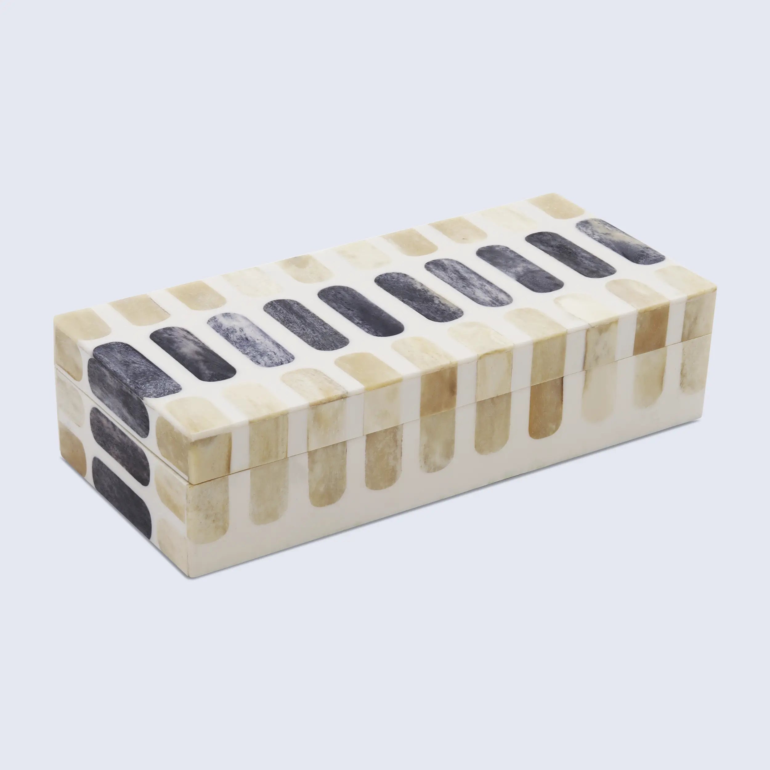 Decorative Box Patisserie Caramel Collection Bone & Resin Inlay 7 Sizes