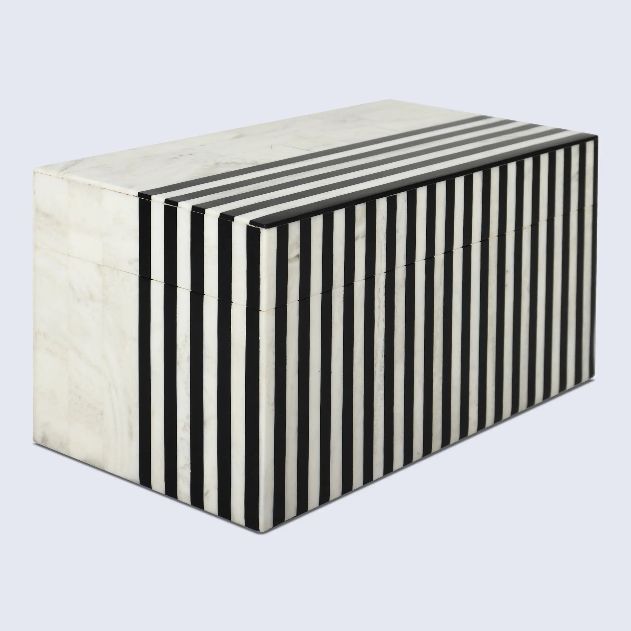 Black White Resin Inlay Decorative Storage Box – Mono Lead Collection (7 Sizes)
