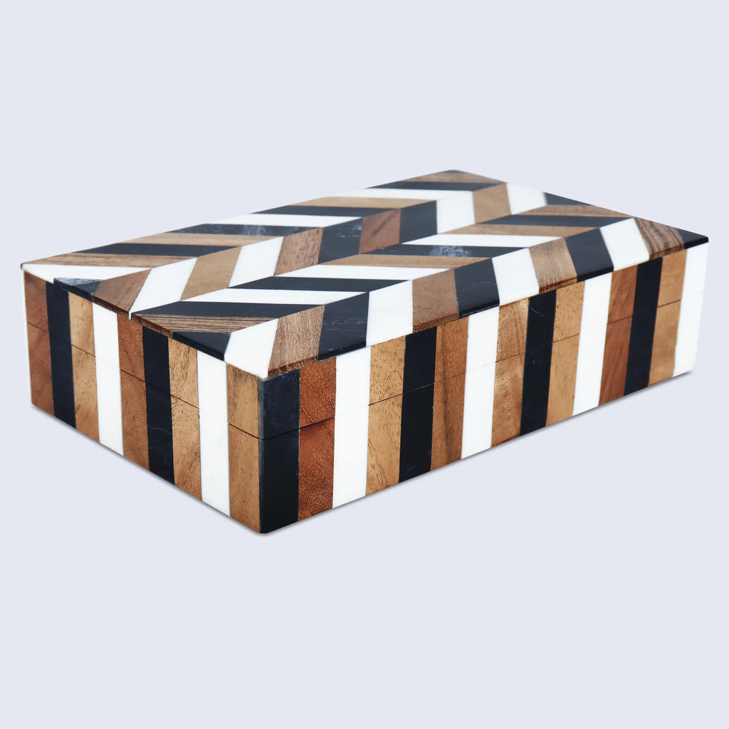 Marquet Cosmo Resin Inlay & Wood Marquetry Decorative Box – 8 Sizes