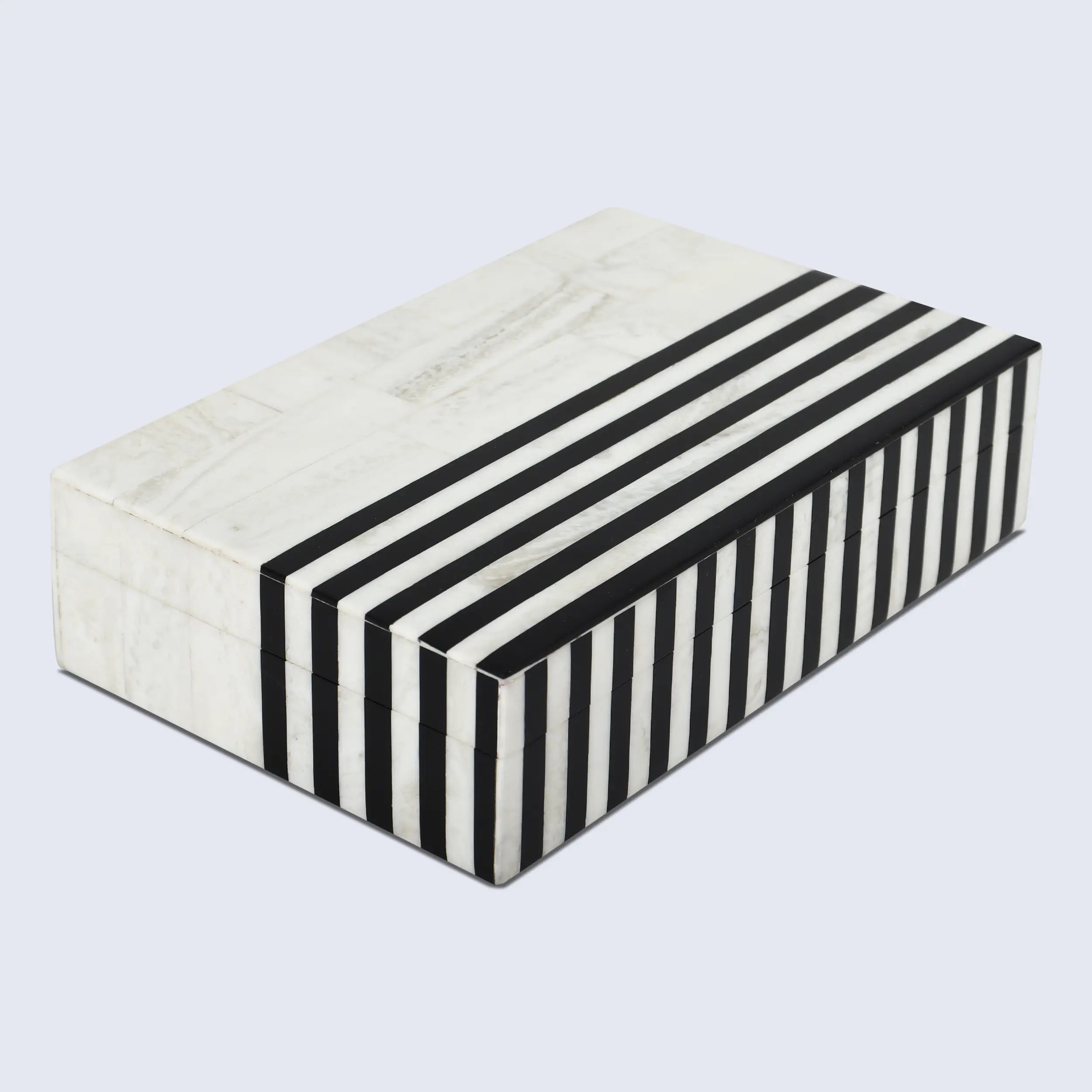 Black White Resin Inlay Decorative Storage Box – Mono Lead Collection (7 Sizes)