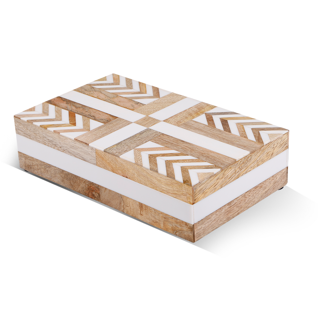 Patisserie Adorn Resin & Wood Inlay Decorative Storage Box
