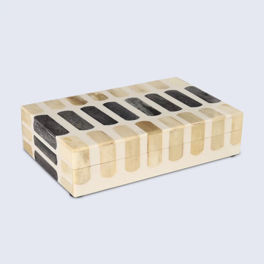 Decorative Box Patisserie Caramel Collection Bone & Resin Inlay 7 Sizes