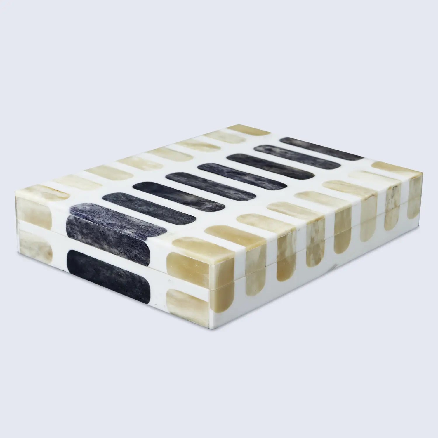 Decorative Box Patisserie Caramel Collection Bone & Resin Inlay 7 Sizes