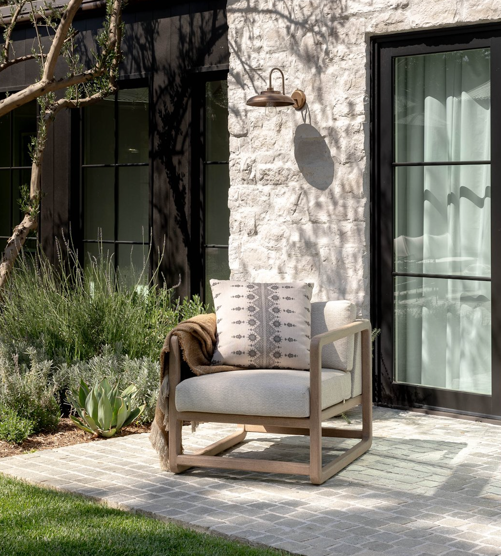 Carmania Pillow Cover in Charcoal, Indoor Outdoor Pillows, Peter Dunham Textiles