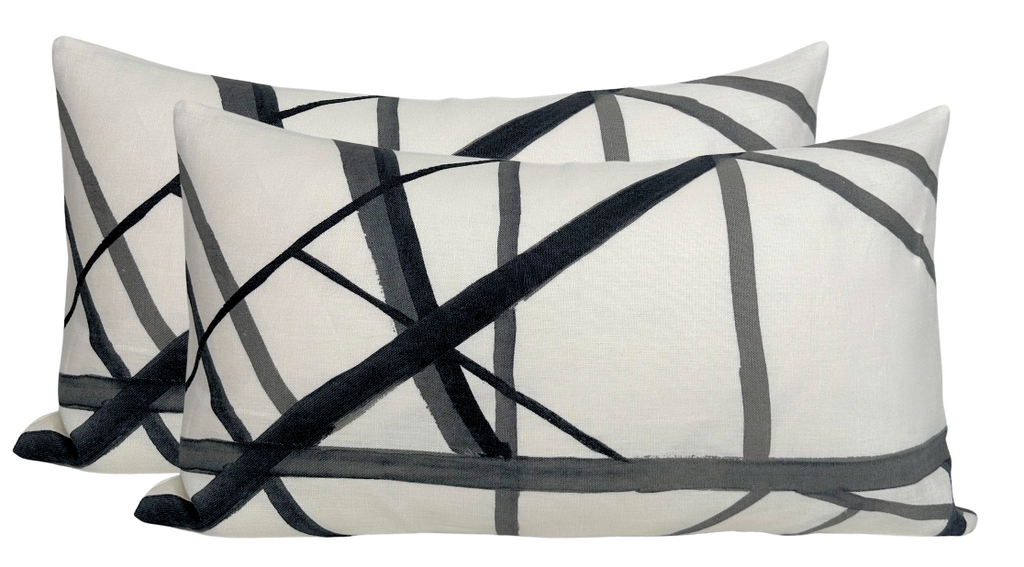 Channels Pillow Cover in Ebony, Kelly Weasrtler Textiles