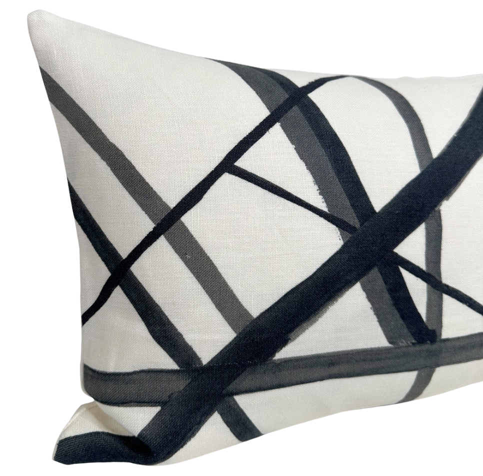 Channels Pillow Cover in Ebony, Kelly Weasrtler Textiles