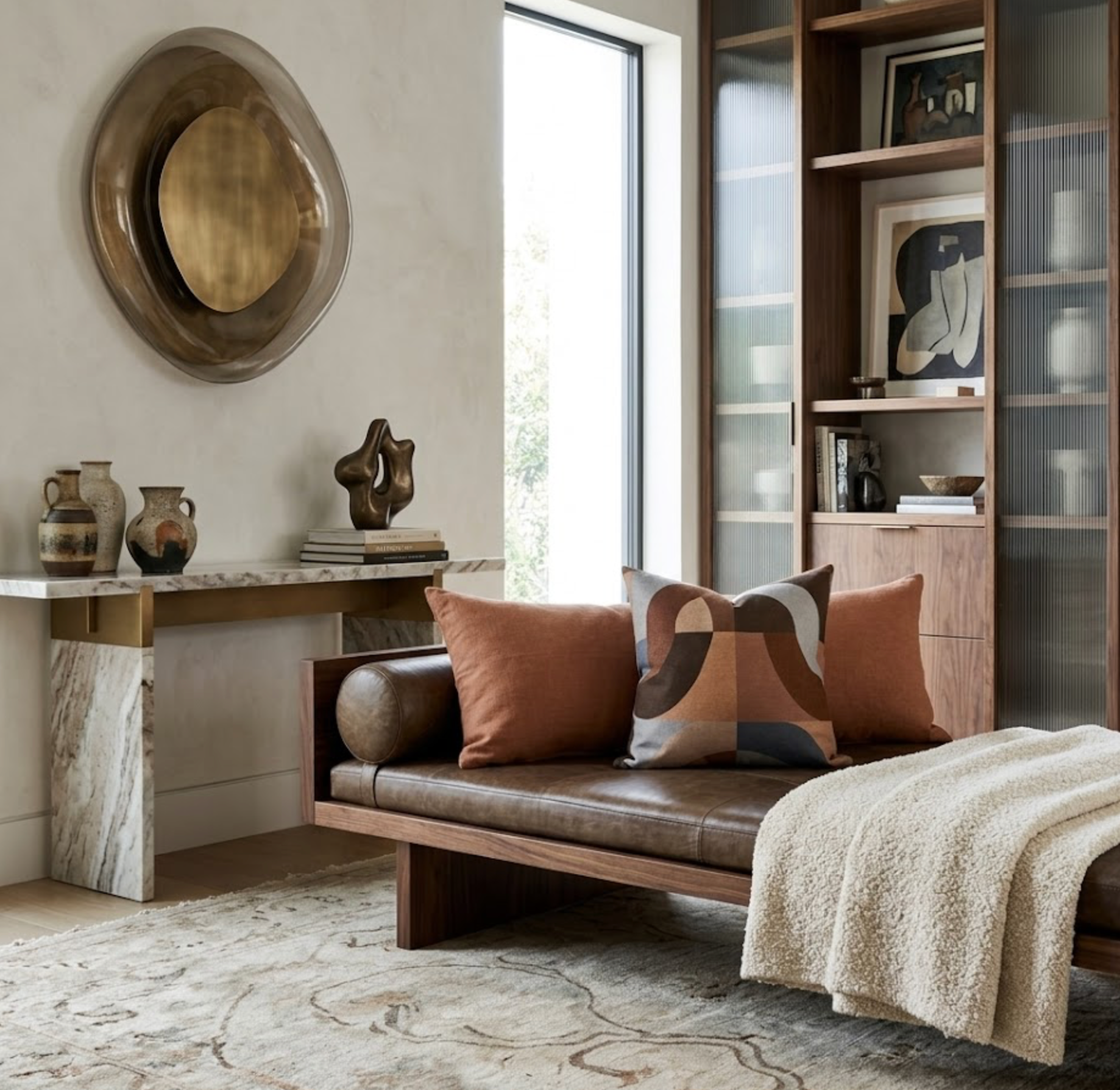 Colonnade Pillow Cover in Cinnabar, Kelly Wearstler Textiles