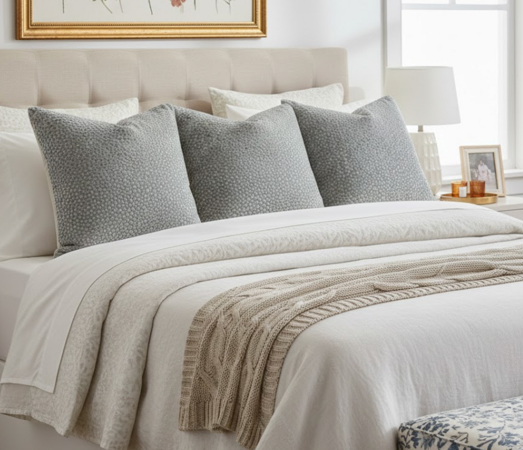 Cosma Velvet Pillow Cover in Grey