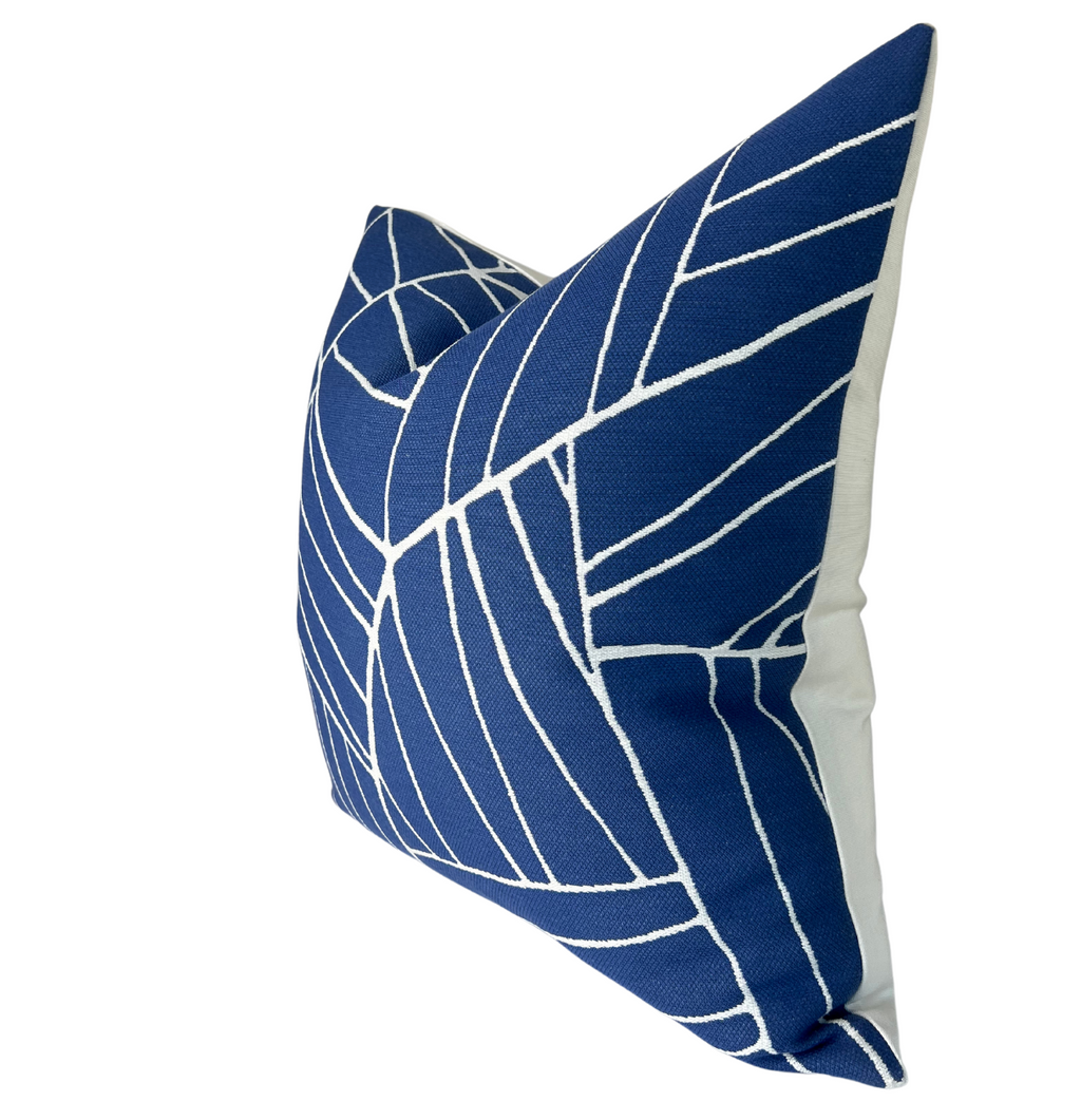Jordan Woven Pillow Cover in Royal Blue, Thibaut Pillows