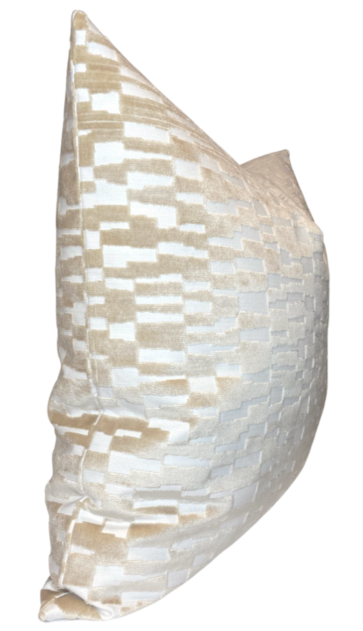 Mod Velvet Pillow Cover in Tan Brown