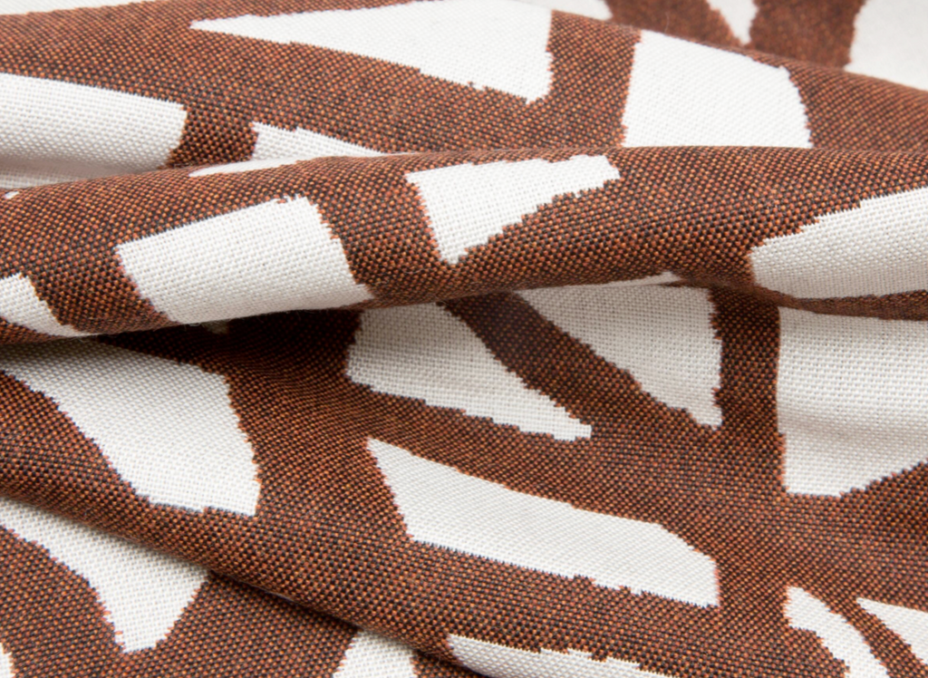 Ecriture Pillow Cover in Rust, Indoor Outdoor Pillow, Holly Hunt Textiles