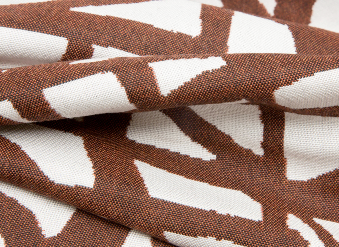 Ecriture Pillow Cover in Rust, Indoor Outdoor Pillow, Holly Hunt Textiles