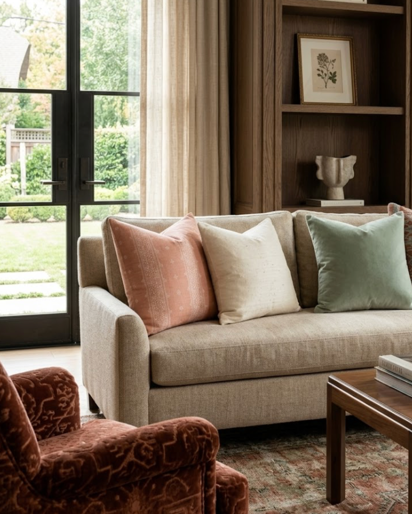 Fez Pillow Cover in Terracotta, Peter Dunham Textiles