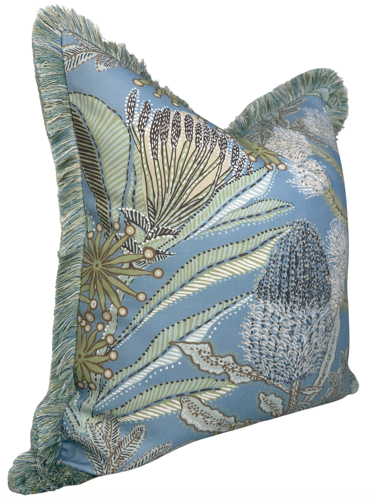 Protea Performance Pillow Cover in Spa Blue, Thibaut Pillows