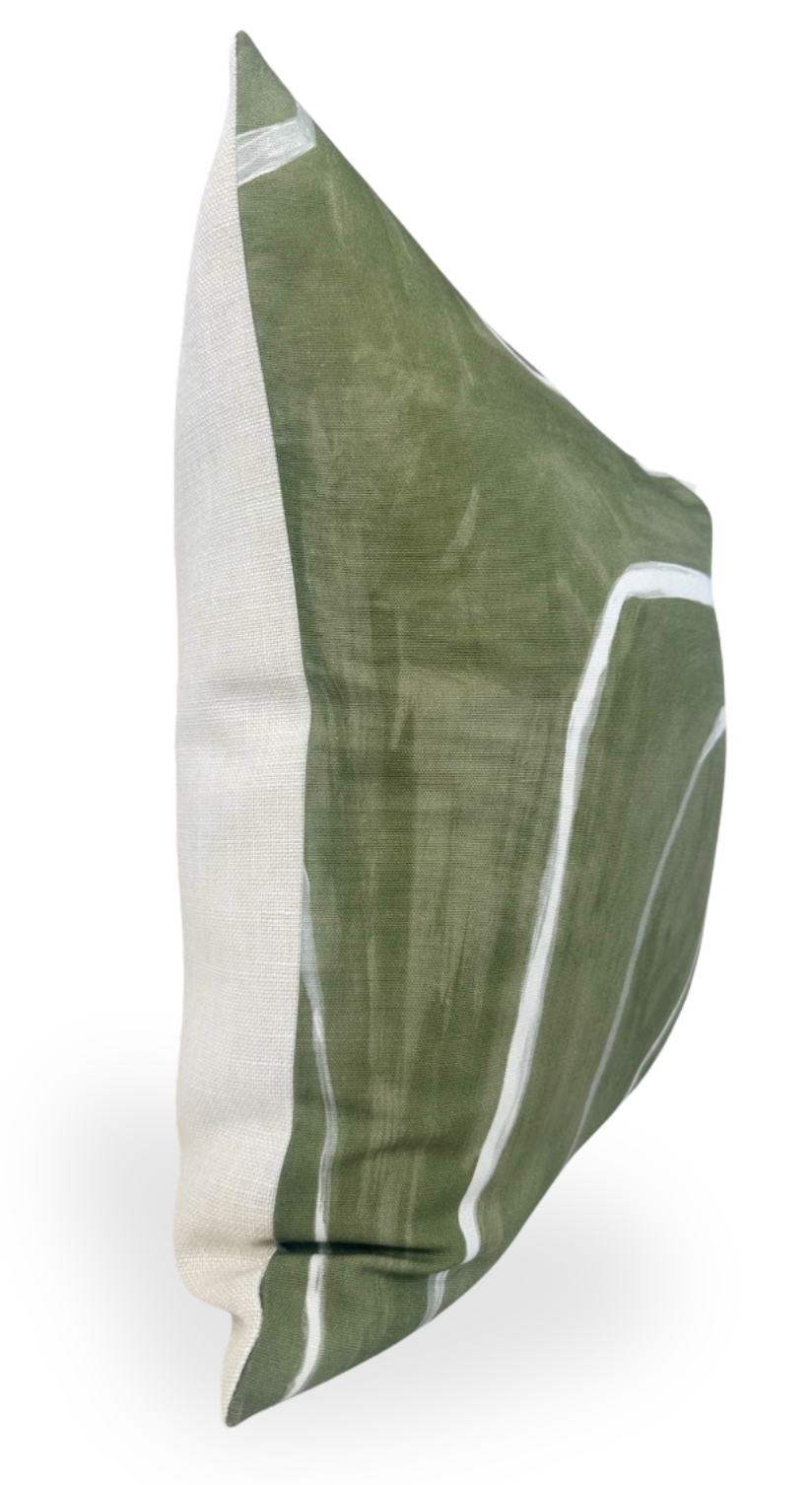 Graffito Pillow Cover in Fern Green, Kelly Wearstler Textiles