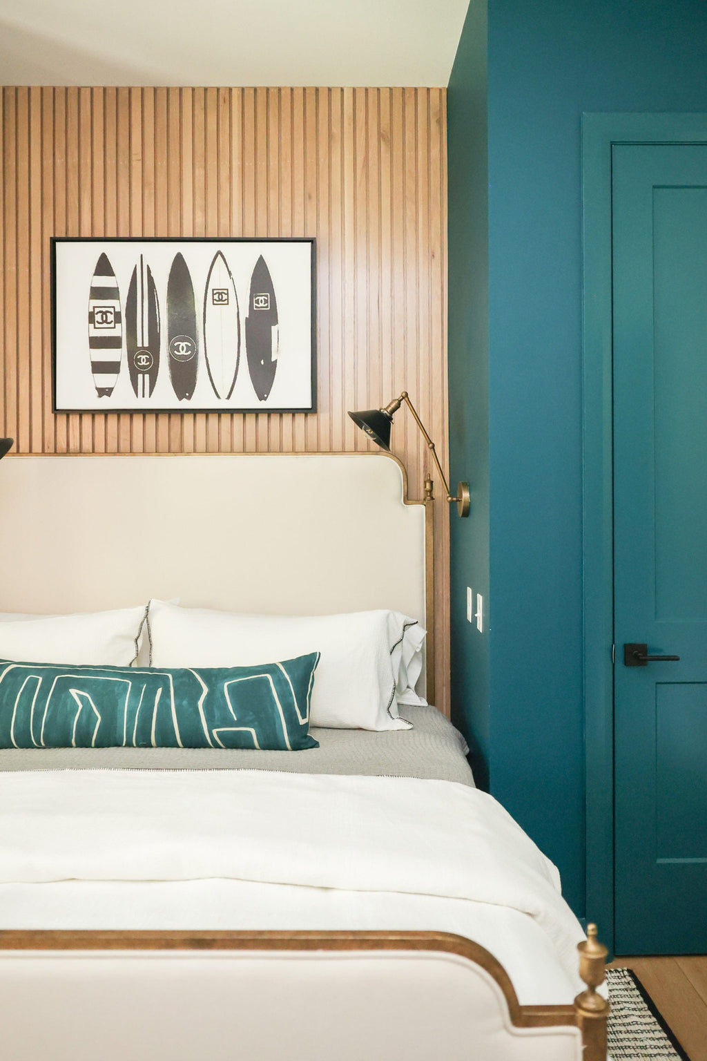Graffito Pillow Cover in Teal Pearl, Kelly Wearstler Textiles