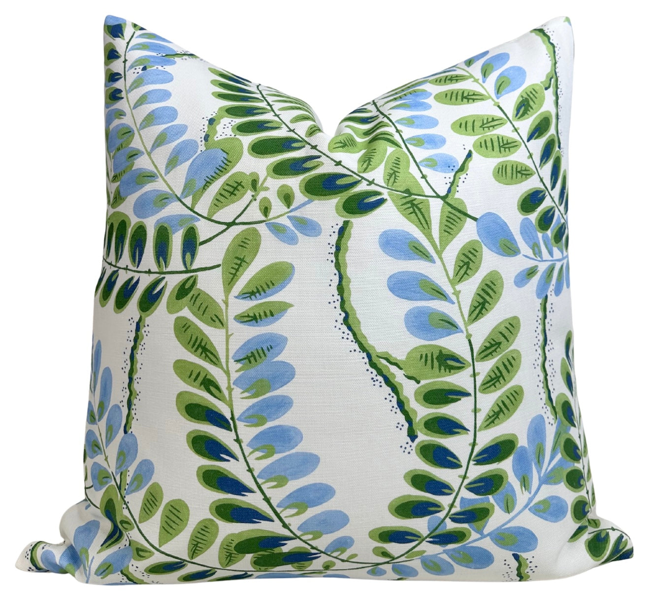 Augusta Pillow Cover in Blue Green, Thibaut Pillows