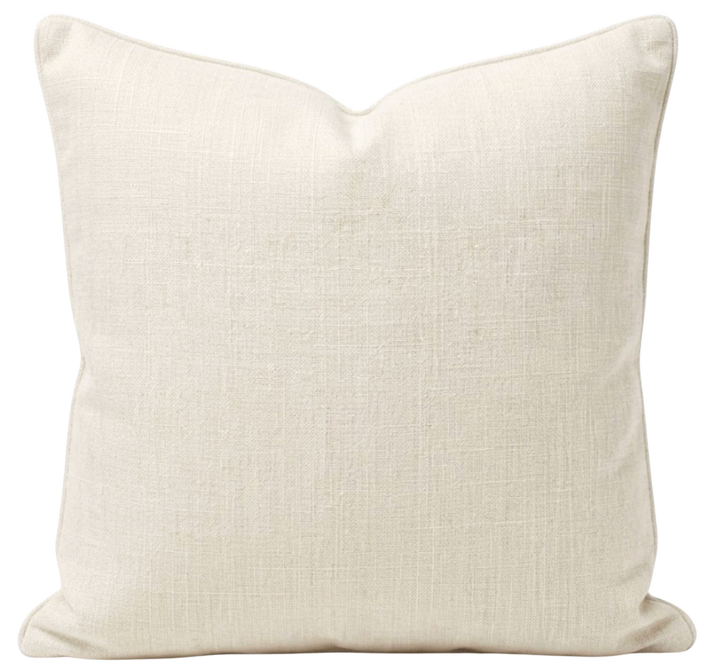 Inverse Scalloped Woven Pillow Cover in Natural