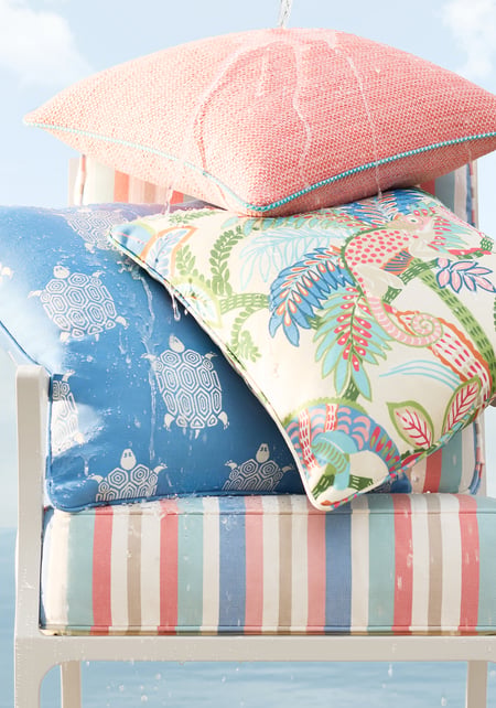 Iggy Performance Pillow Cover in Ivory, Thibaut Pillows