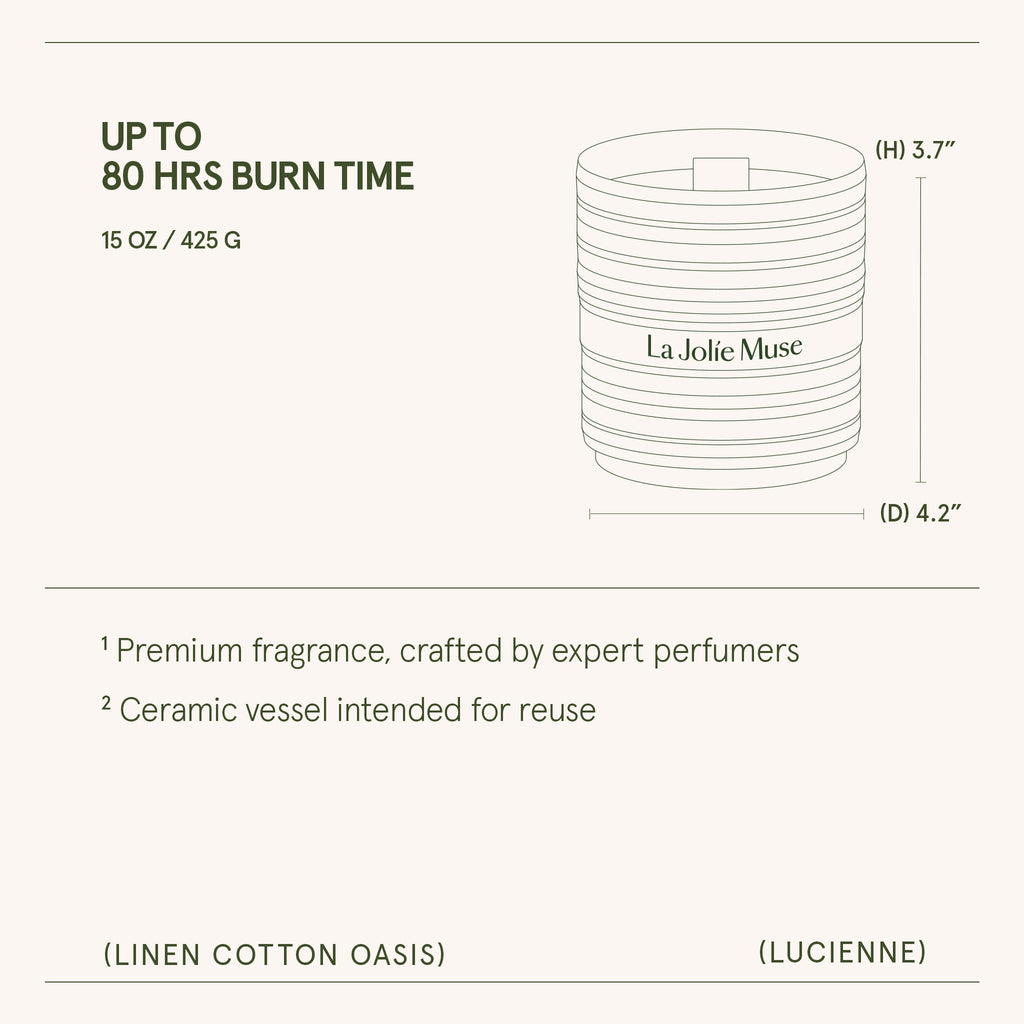Lucienne - Linen Cotton Oasis Candle