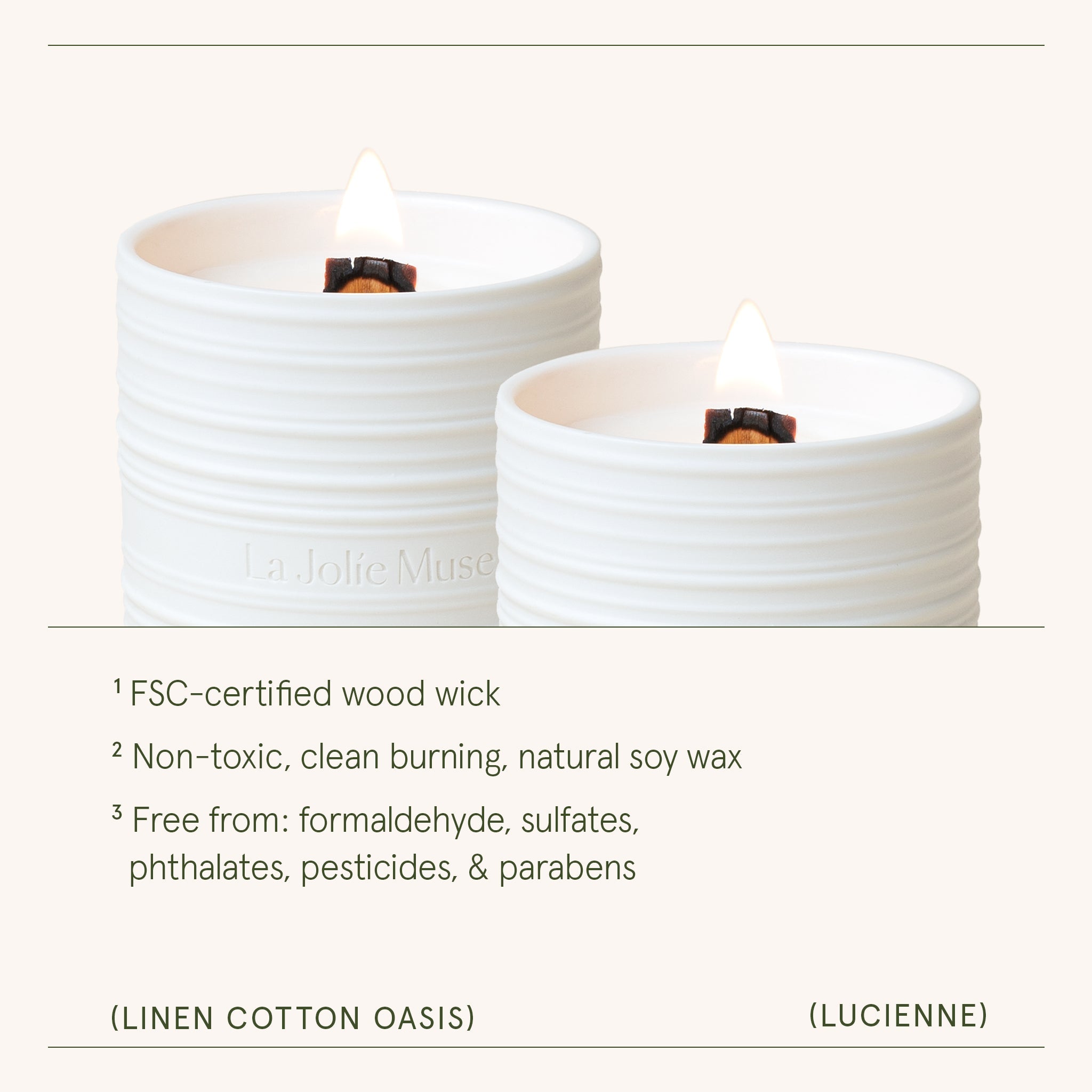 Lucienne - Linen Cotton Oasis Candle