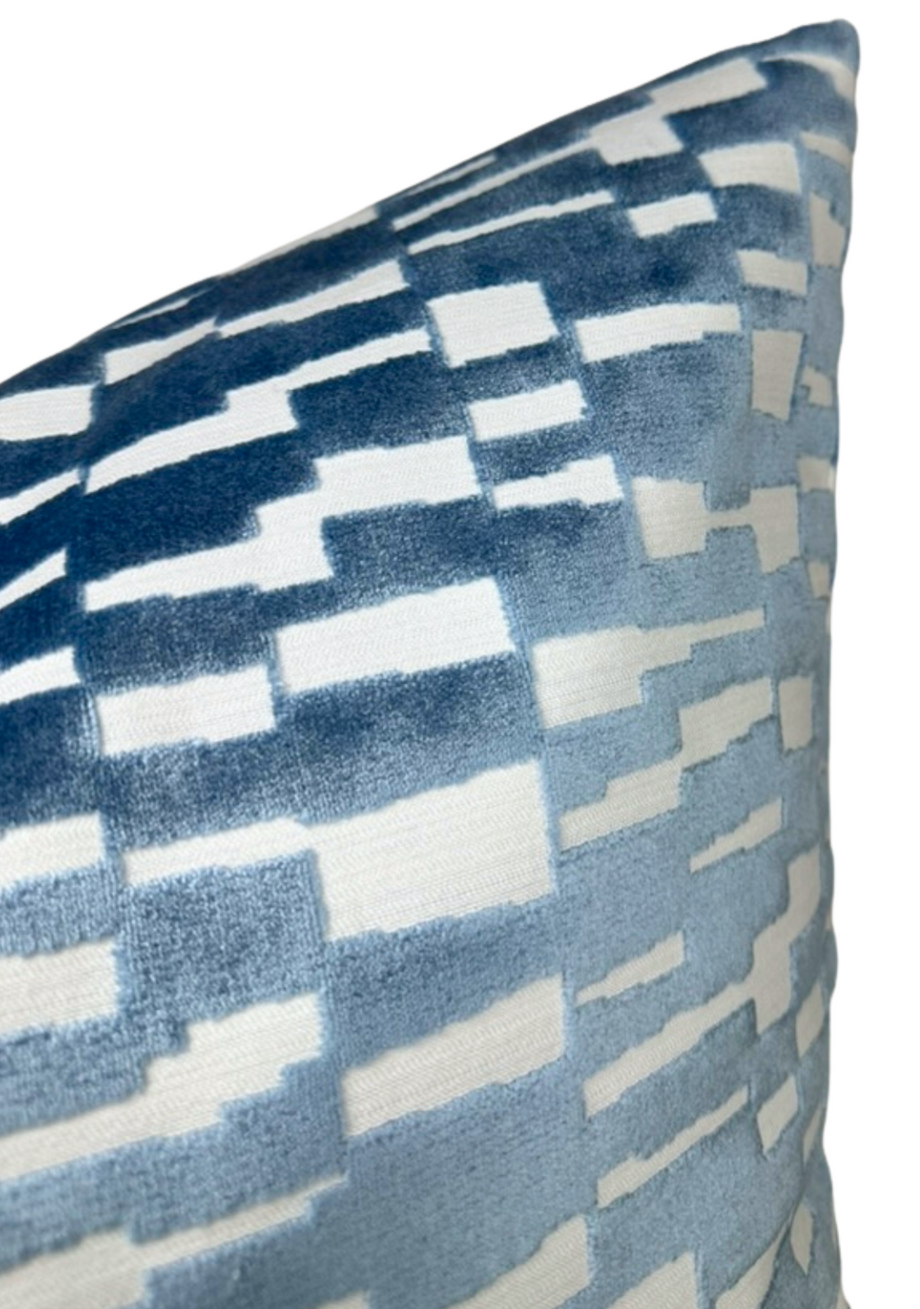 Mod Velvet Pillow Cover in Marine Blue