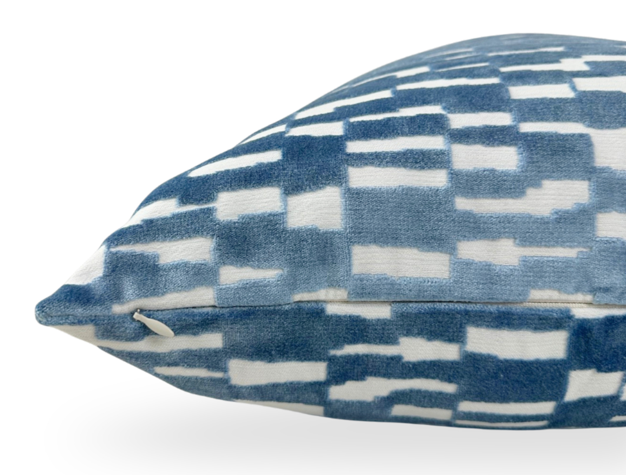 Mod Velvet Pillow Cover in Marine Blue