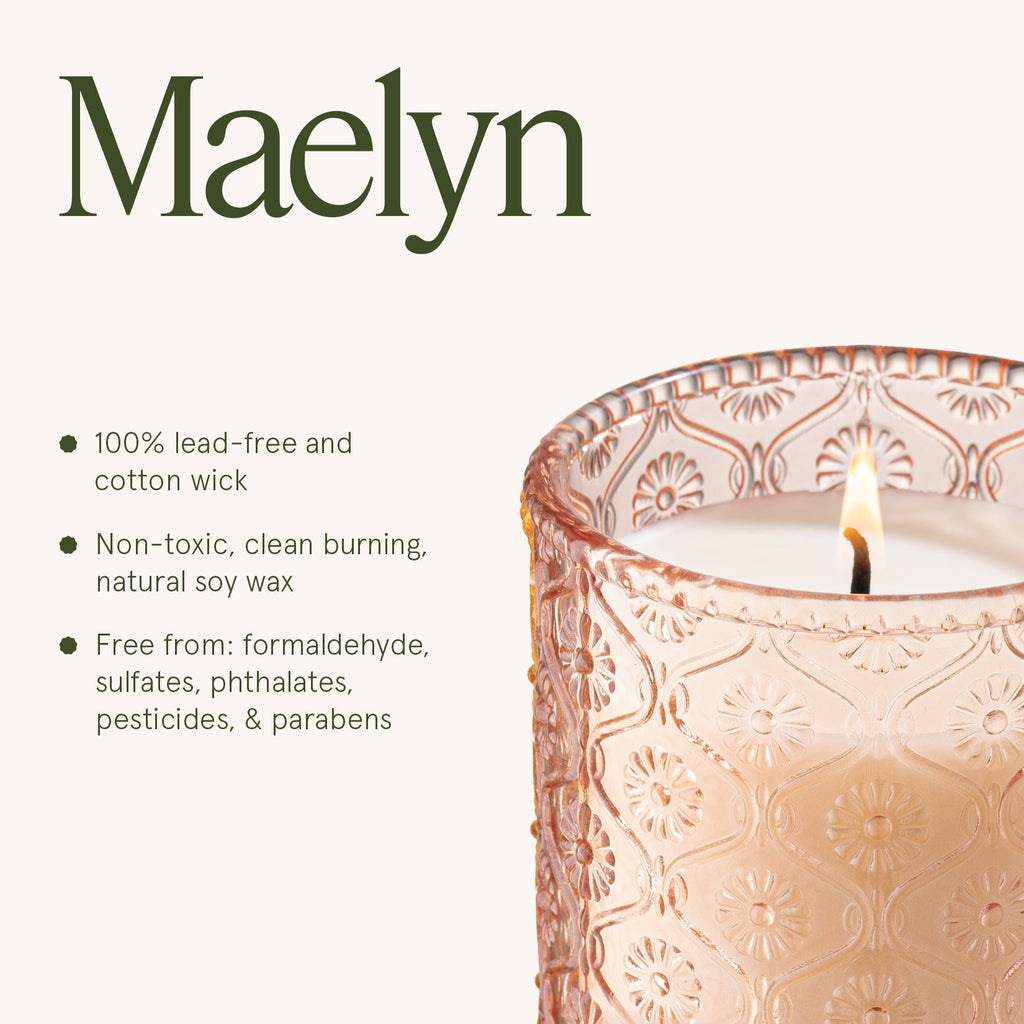 Maelyn - Citrine & Pink Peony 6oz Candle