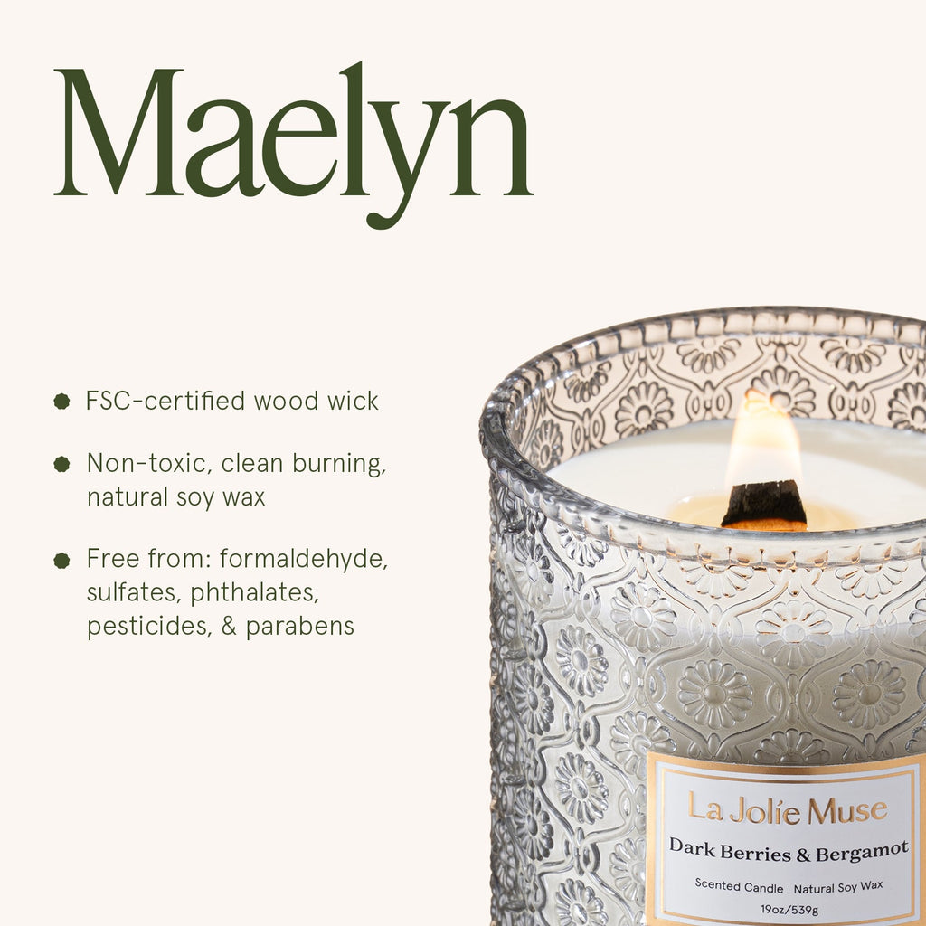 Maelyn - Dark Berries & Bergamot 19oz Candle