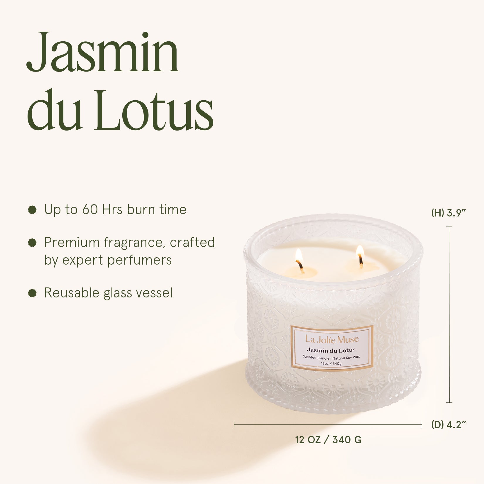 Maelyn -  Jasmin du Lotus 12oz Candle
