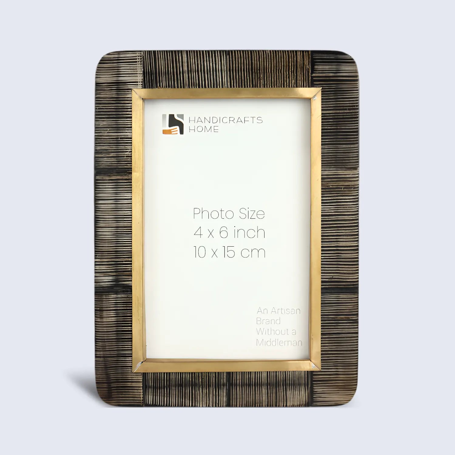 Picture Frame Shagrin Collection Horn Inlay & Brass Brown – 2 Sizes
