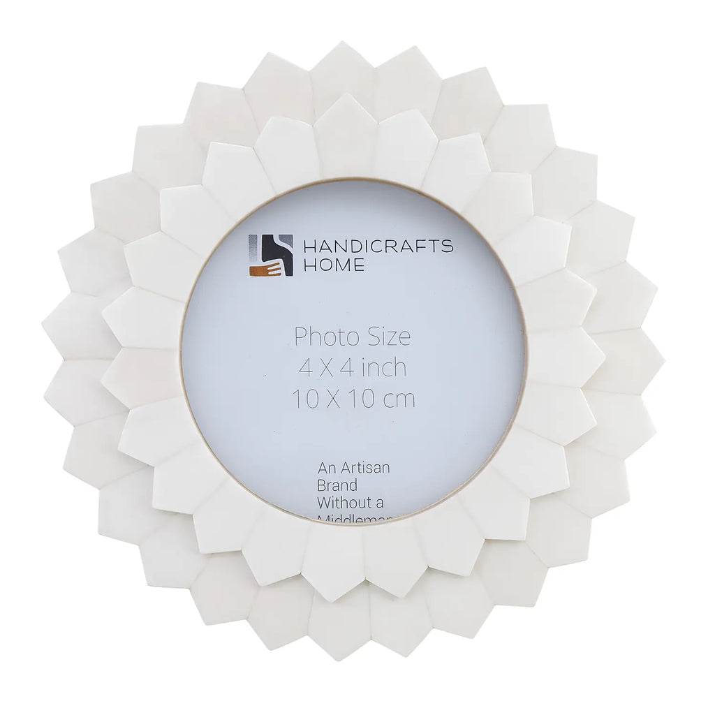 Baby Round Picture Frame Scalloped Radiance Collection - 4" x 4"