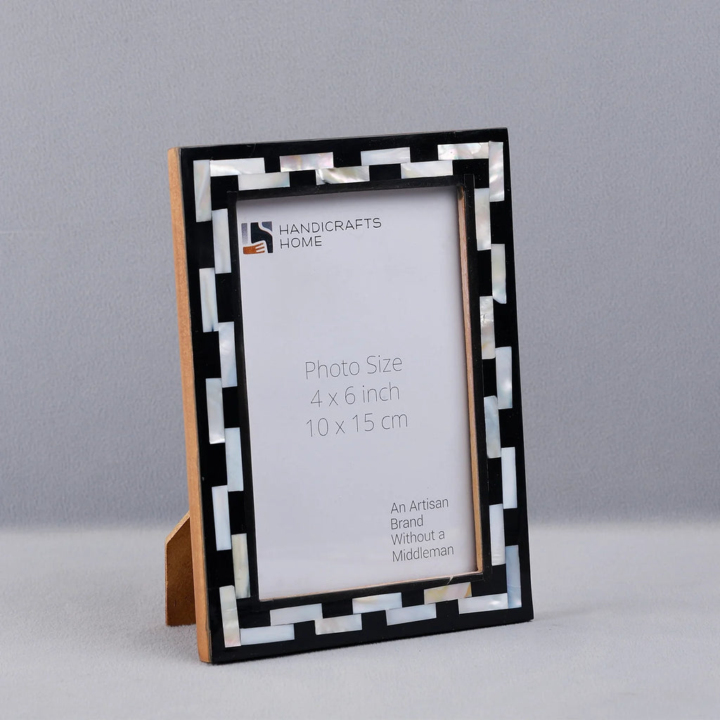 Picture Frames Pearlescent Tiptoe Collection Mother of Pearl & Resin Inlay, 3 Sizes