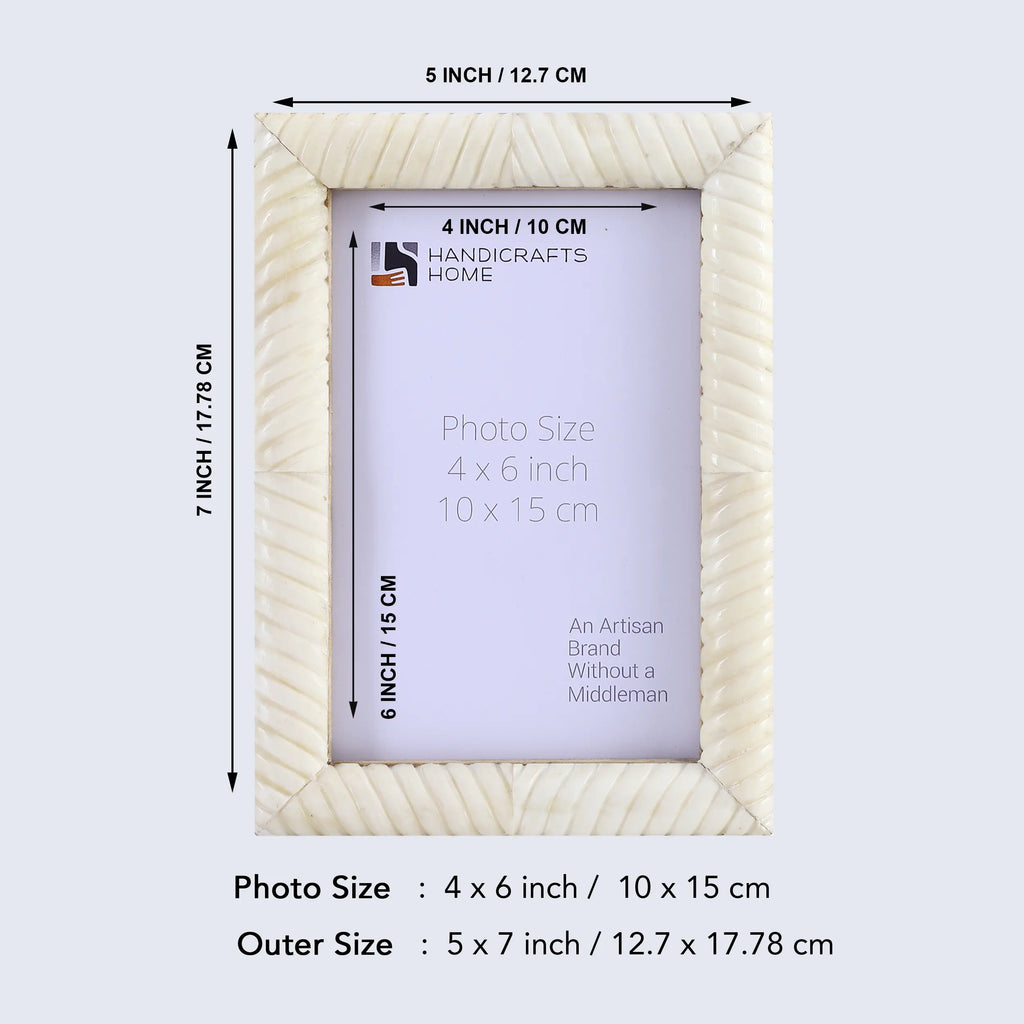Picture Frame Sea Siren Ligeia Collection Bone Inlay White – 2 Sizes