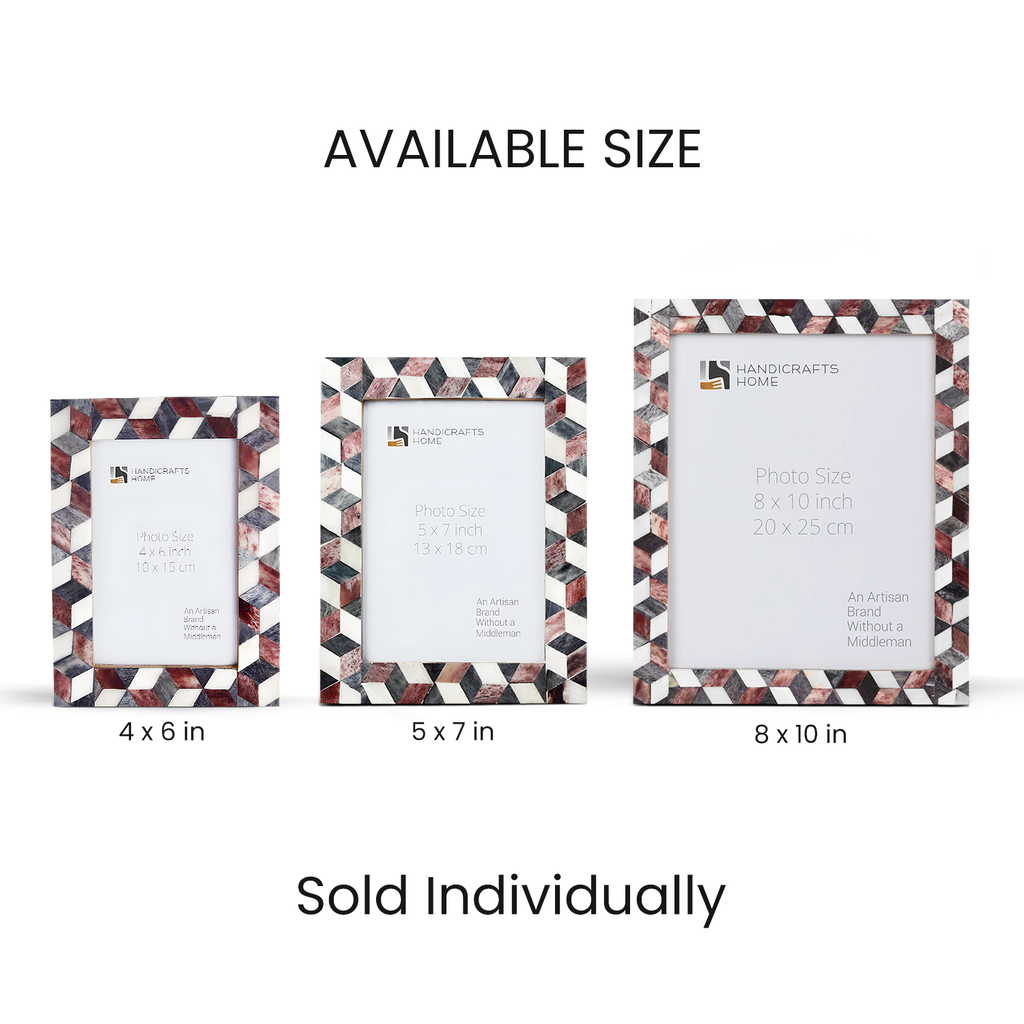 Arctic Stone Handmade Bone Inlay Picture Frame 4x6 5x7 8x10