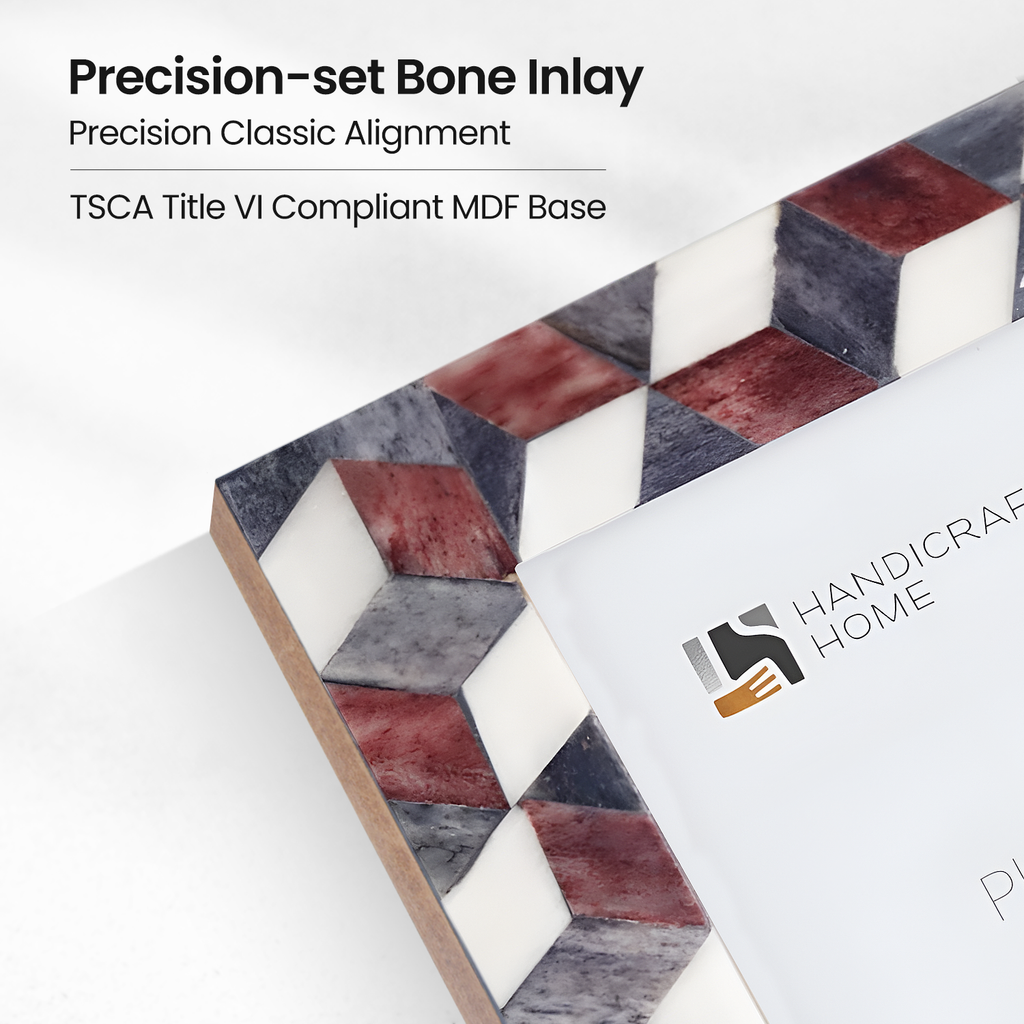 Arctic Stone Handmade Bone Inlay Picture Frame 4x6 5x7 8x10