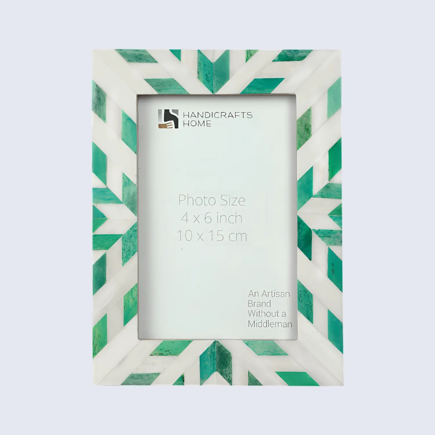 Picture Frame Hypno Nature Pattern Collection Bone Inlay Green White 4x6 5x7 8x10"