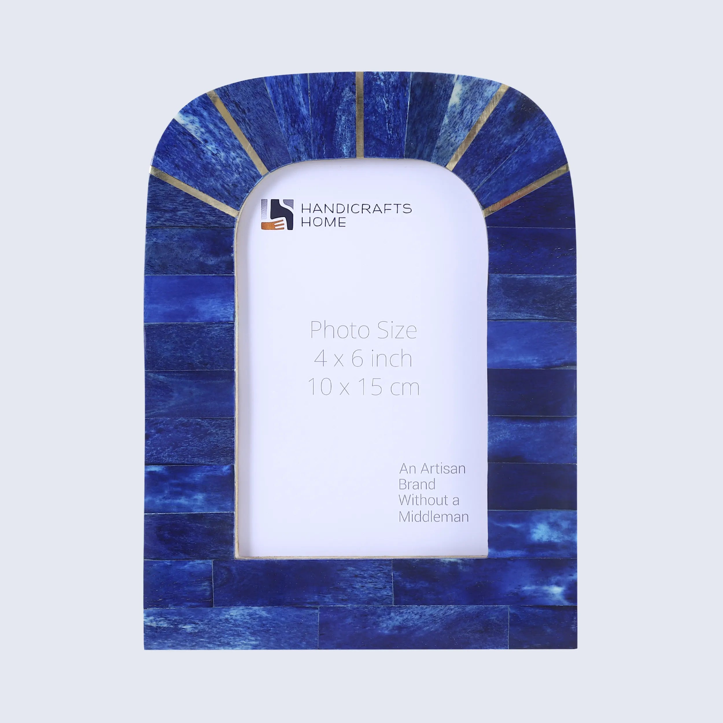 Picture Frame Palace Well Collection Bone Inlay Blue 4x6 5x7"