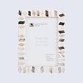 Picture Frames Pearlescent Fossil Collection Mother of Pearl Resin White 3 Sizes