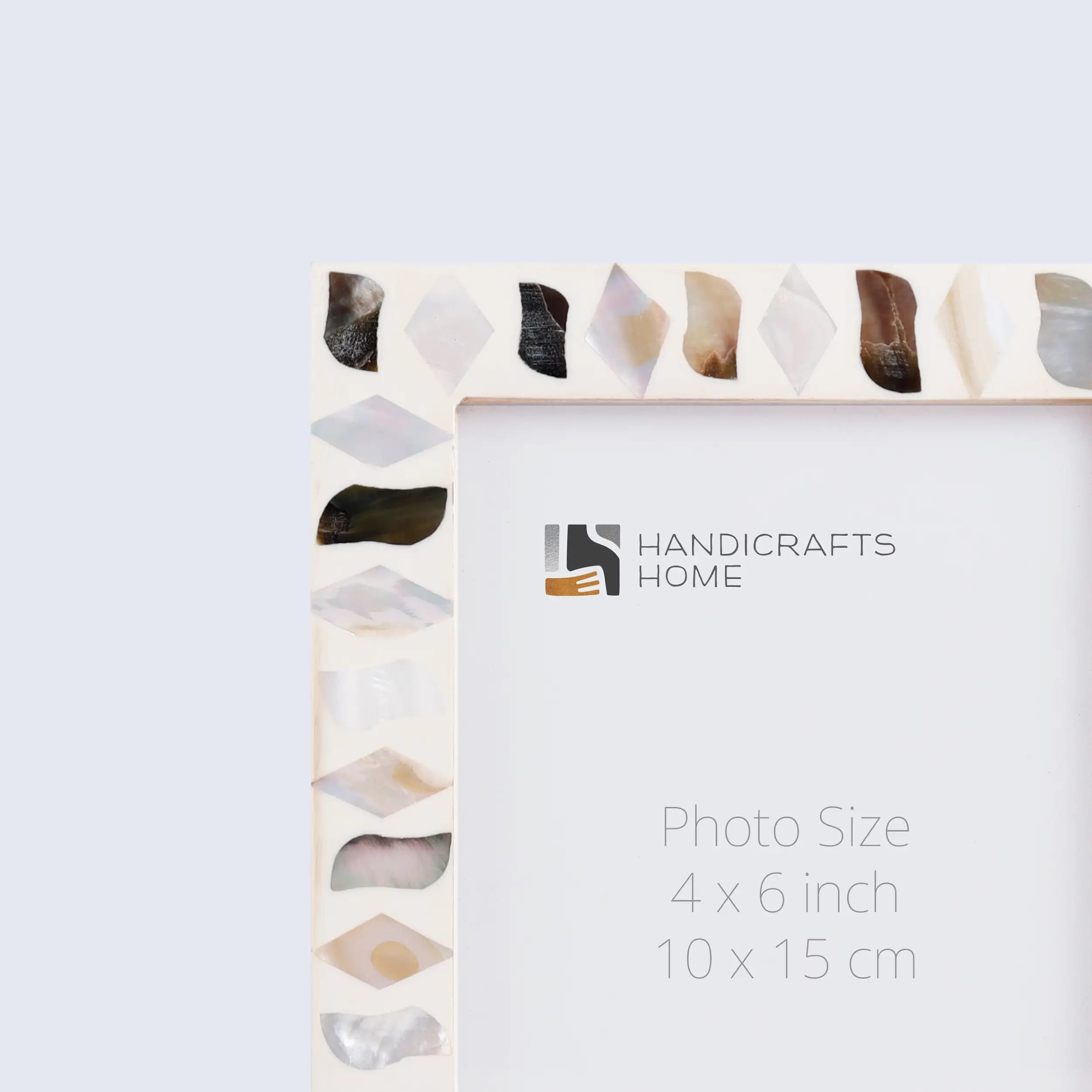 Picture Frames Pearlescent Fossil Collection Mother of Pearl Resin White 3 Sizes