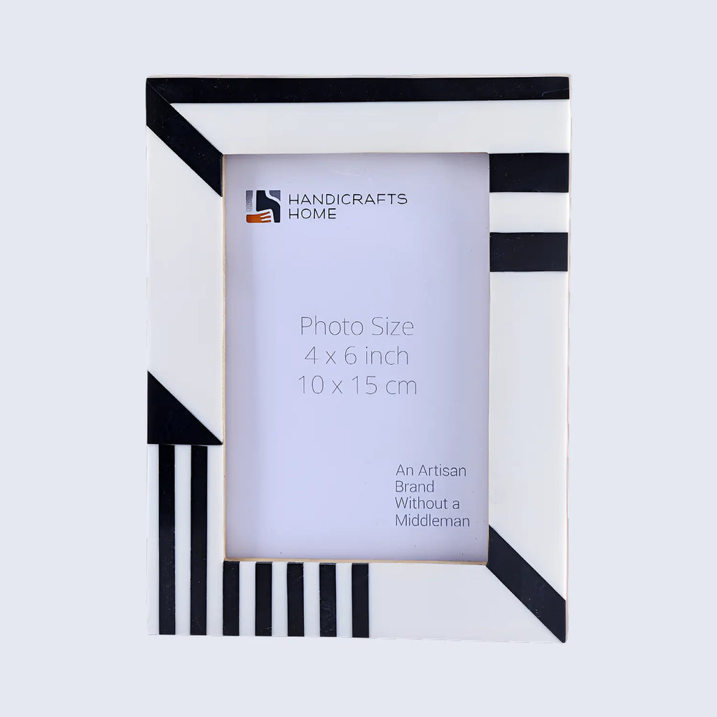 Silhouette Shaped Black & White Resin Picture Frames 4x6 5x7